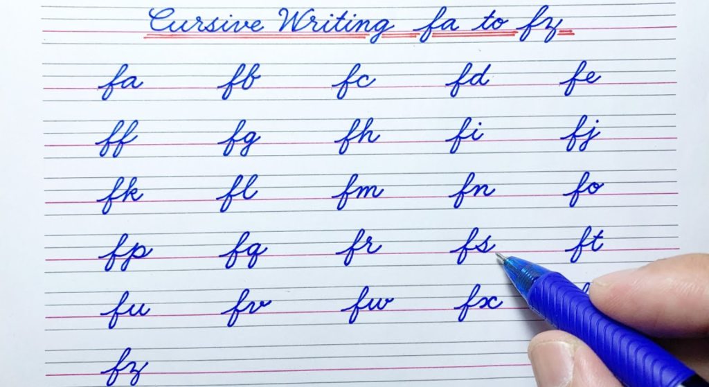 How to Write the Letter F in Cursive: Uppercase and Lowercase Made Simple