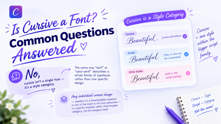Is Cursive a Font