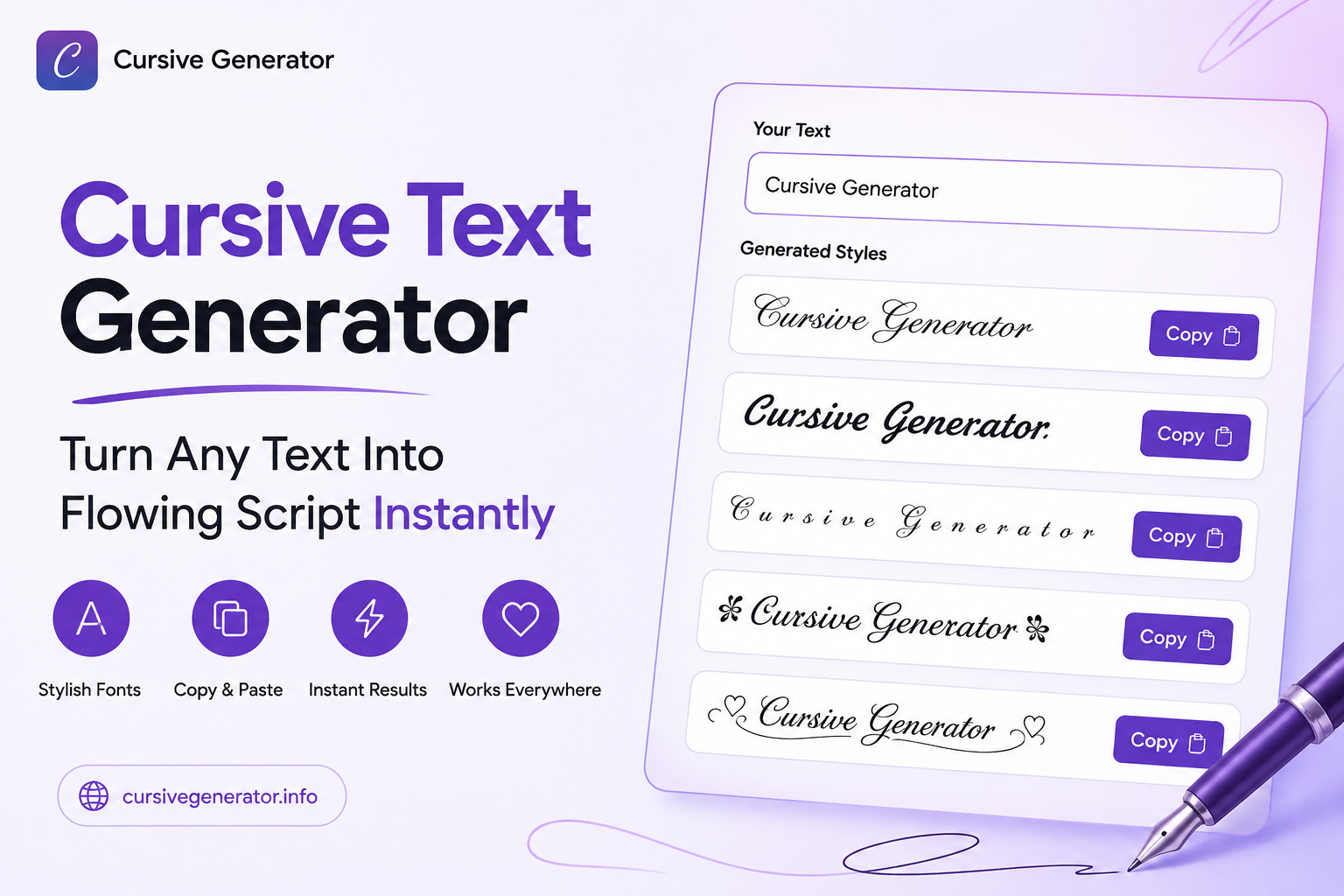 Cursive Text Generator: Turn Any Text Into Flowing Script Instantly