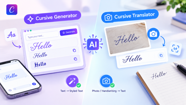 AI cursive generator
