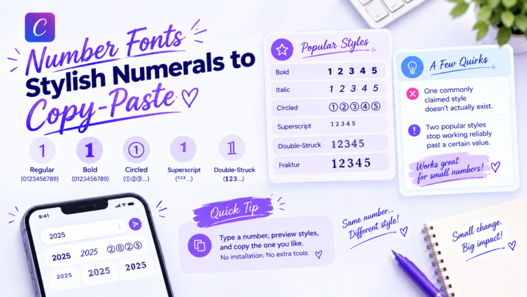 number fonts