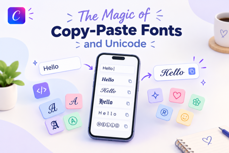 copy-paste fonts and Unicode