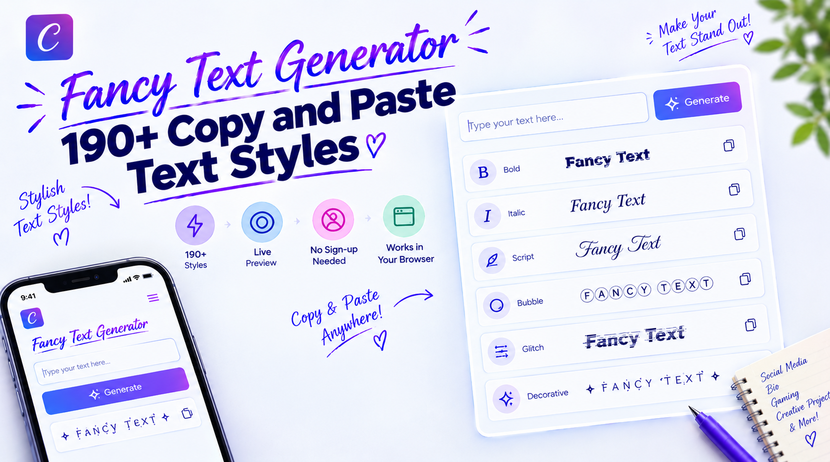 Fancy Text Generator 190+ Copy and Paste Text Styles