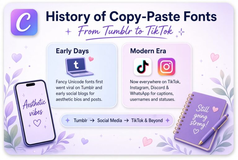 History of Copy-Paste Fonts